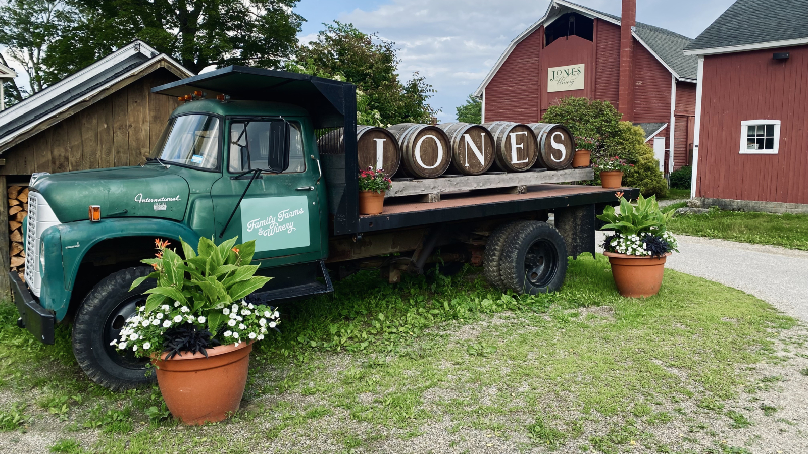 barrel truck at winery