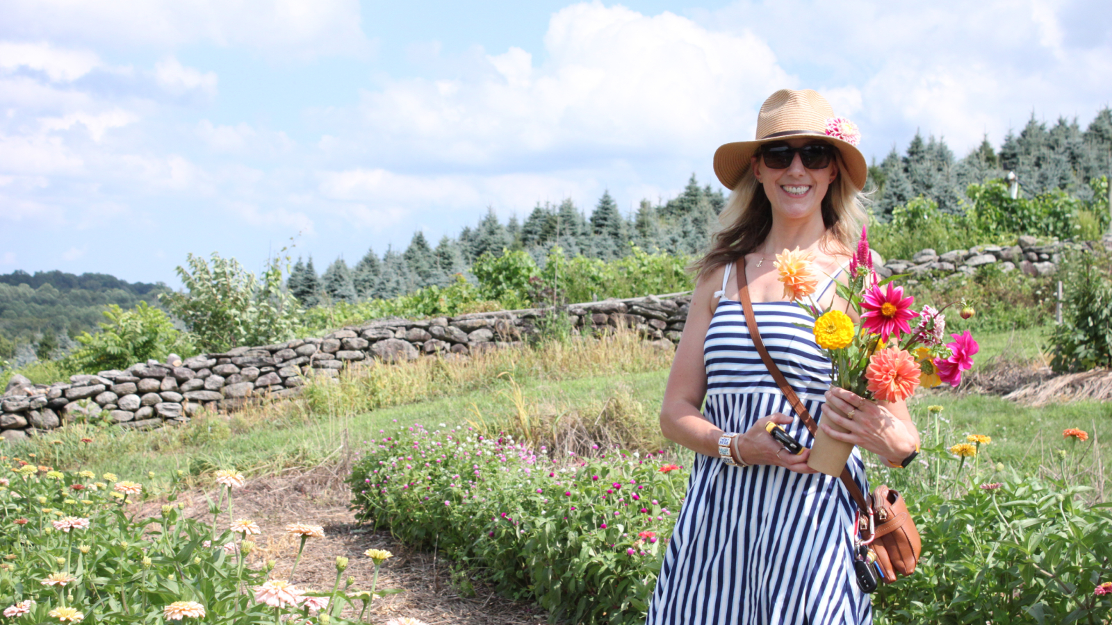 Guest with Flower Bouquet
