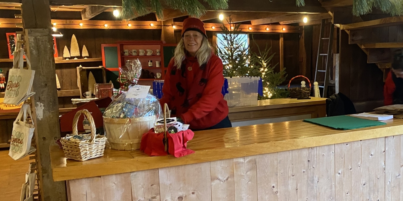 Staff working in the Jingle Bell Barn