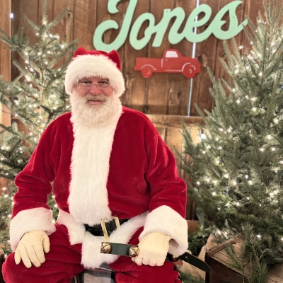 Santa in the Hay Mow