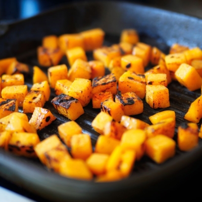 Warm Squash and Potato Salad with Maple-Balsamic Vinaigrette